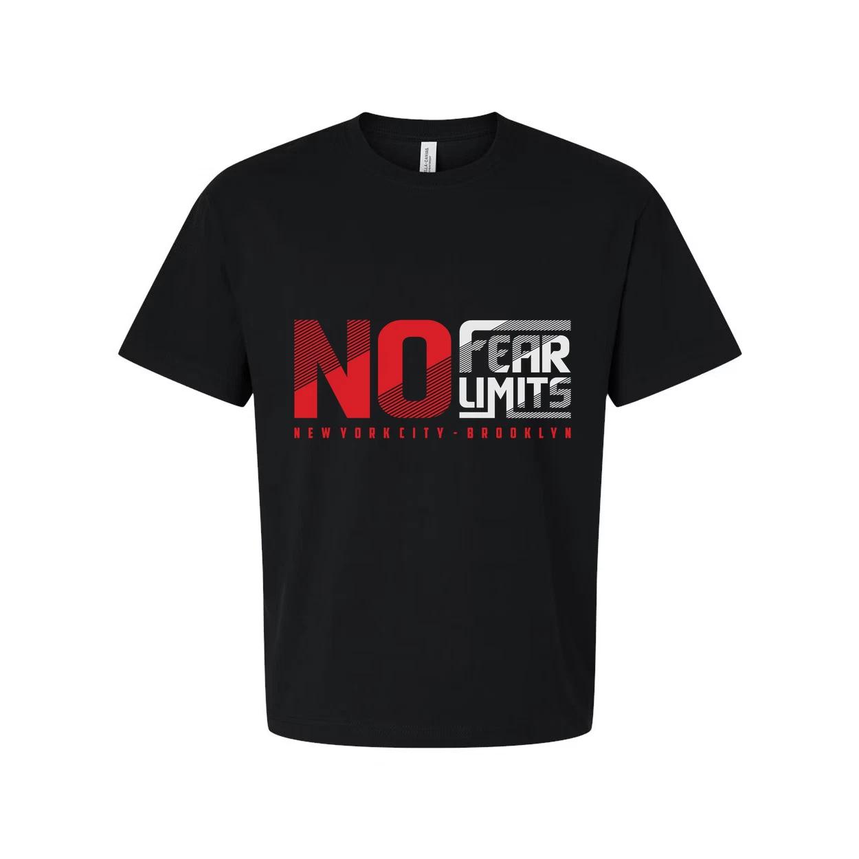 

No Fear Limits Graphic T Shirt Unisex Short Sleeve With New York City Brooklyn D L