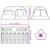 Family Tent for 9 Persons Blue Quick Release Waterproof