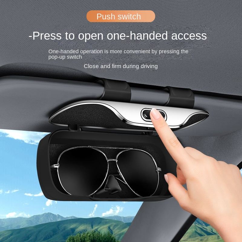 Cross-border In Stock Car Sun Visor Glasses Case ABS Storage Box Sunglasses Clip for Crown Prado Eyeglass Frame Storage Case