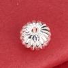 S925 Sterling Silver Striped Pumpkin & Watermelon Charms Spacer Beads for DIY Bracelet Beading.