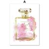 Nordic Fashion Makeup Calice di Champagne Tacchi Profumo Smalto per unghie Arte Tela Pittura Poster Stampe Immagini murali Arredamento camera da letto