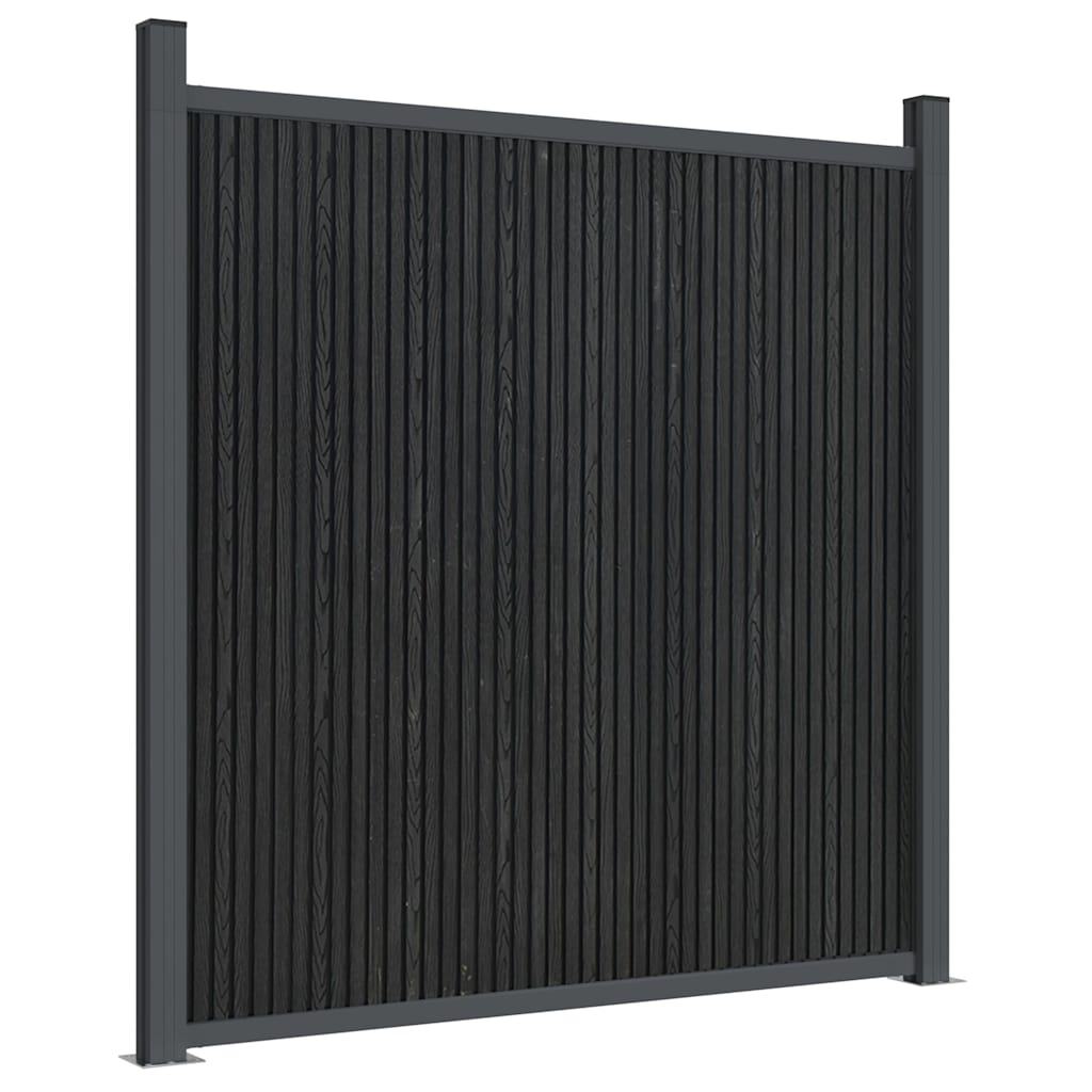 Fence Panel Gray 526 X 186 Cm WPC