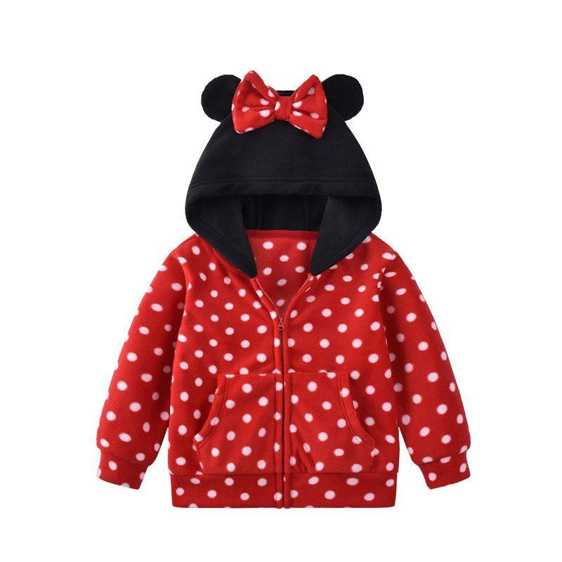Children's Fleece Autumn and Winter Hooded Cartoon Jacket