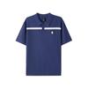Retro Color Block Knitted Polo Shirt Men Tops L226M042-04QJ