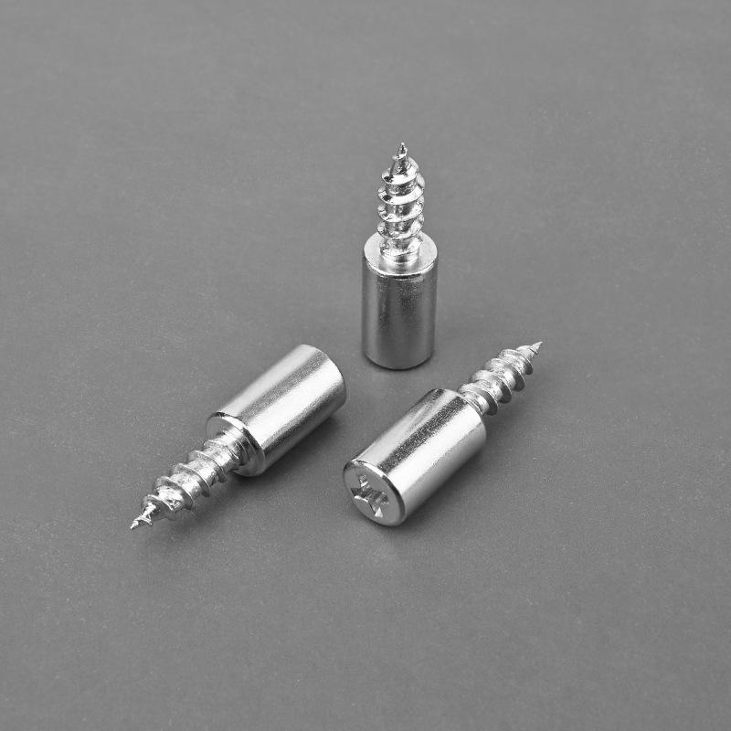 100pcs Self-tapping Screw Laminate Support Cabinet Body Fixed Support Partition Particle Support Cabinet Glass Accessories Shelf Nail Support