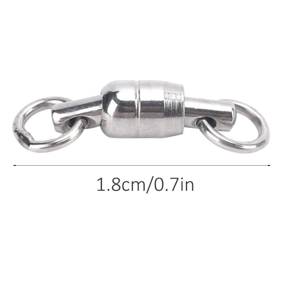 30PCS TwoWay Bearing Rotation Ring Dual Ball Fishing Connector Fishing Swivel Fishing Accessories