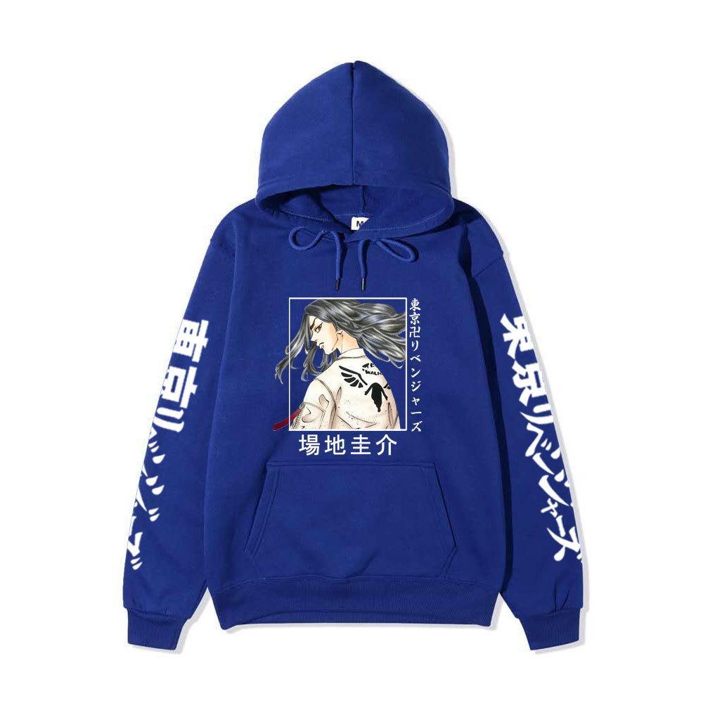 Tokyo Revengers Baji Keisuke Unisex Fleece Hoodie Autumn Winter Anime Character Print Long Sleeve Casual Pullover Sweatshirt