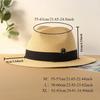 Große Größe XL 63 cm Reise Panama Jazz Strohhut Sommer Sonnenhüte für Damen Herren Hochzeit Breiter Rand Fedora Stroh Strandhut UV UPF 50+
