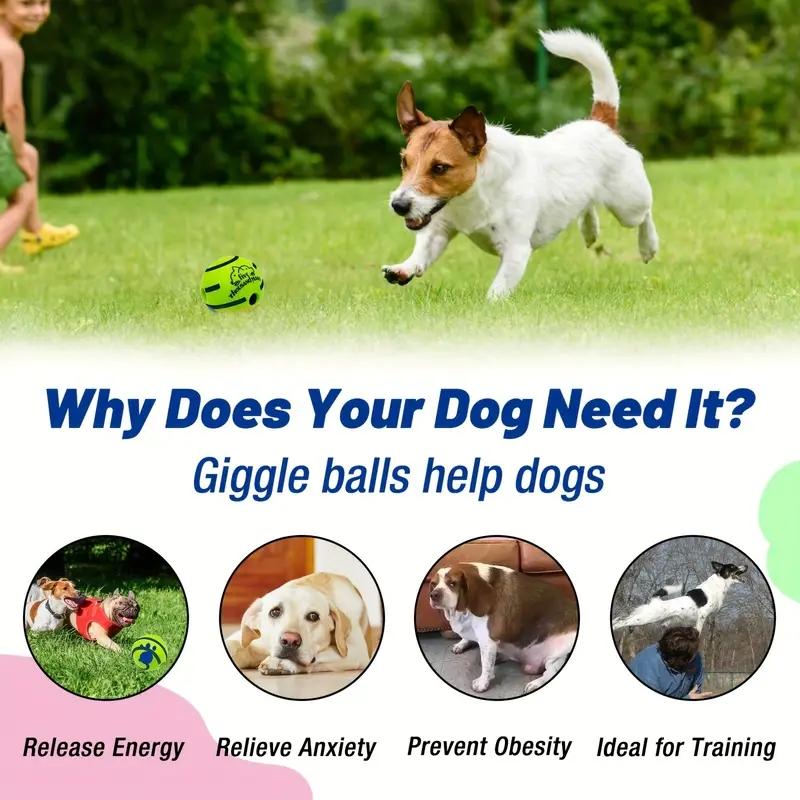 Funny Interactive Giggle Ball for Dog IQ Training Pet Toy Stimulating Play Mental Stimulation and Exerci
