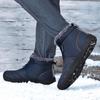 New Plus-size Men's Casual Fashion    Outdoor Sports Comfortable Non-slip Wear Resistant  Warm and Flannel High Top Boots