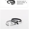 Adjustable Sterling Wing-Themed Couple Rings Set Women Men Vintage Geometric Design With Asymmetrical Feather