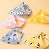 Soft Pet Bandana Cotton Triangle Scarf for Cats And Dogs Cute Cartoon Print Adjustable Drool Bib Easy Clean Pet Accessory