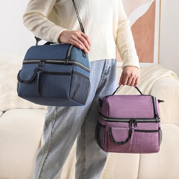 Büro- und Outdoor-Isolierter Lunchbehälter Thermische Kühltasche Wasserdichtes Oxford-Gewebe mit separater Lebensmittelaufbewahrung