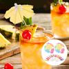100 Pcs Cocktail Picks Flower Petals Umbrella Tag Drinks Mini Insert Card Umbrellas Decorations Paper for Banquet