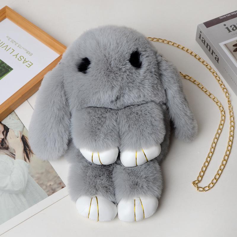 Women's Cute Plush Rabbit Crossbody and Backpack – Versatile and Stylish for Students and Kids