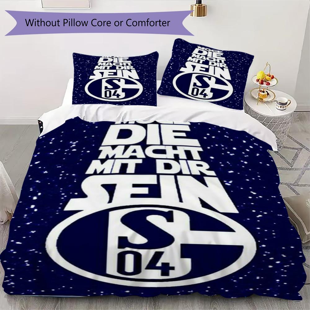 

Schalke 04 Pattern Bedding uilt Set uilt Cover Pillowcase Home Decoration Birthday Gift (1 * duvet cover + 2 * pillowcase without core)147 135x200cm