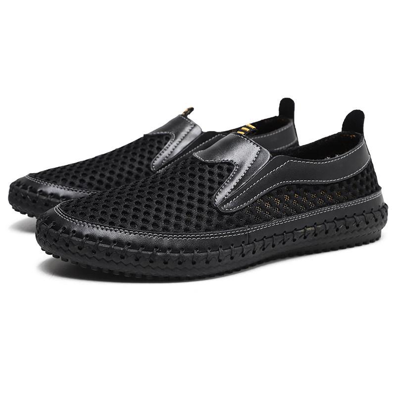 Large size casual men's daily outdoor light breathable mesh shoes lazy shoes mesh shoes men