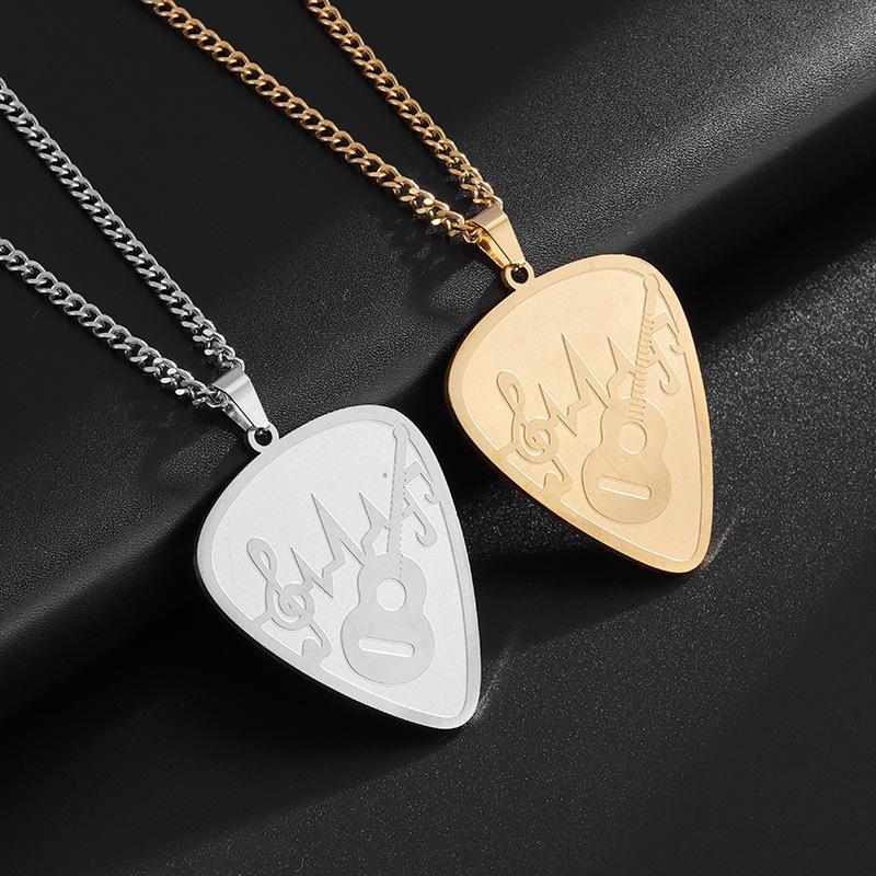 Wind Heart Shape Guitar Fashion Jewelry Pendant Necklace