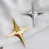 Cross Star Brooch Badge for Men and Women's Shirts Four-pointed Meteor Cross Metal Lapel Pin High-end Clothing Brooch