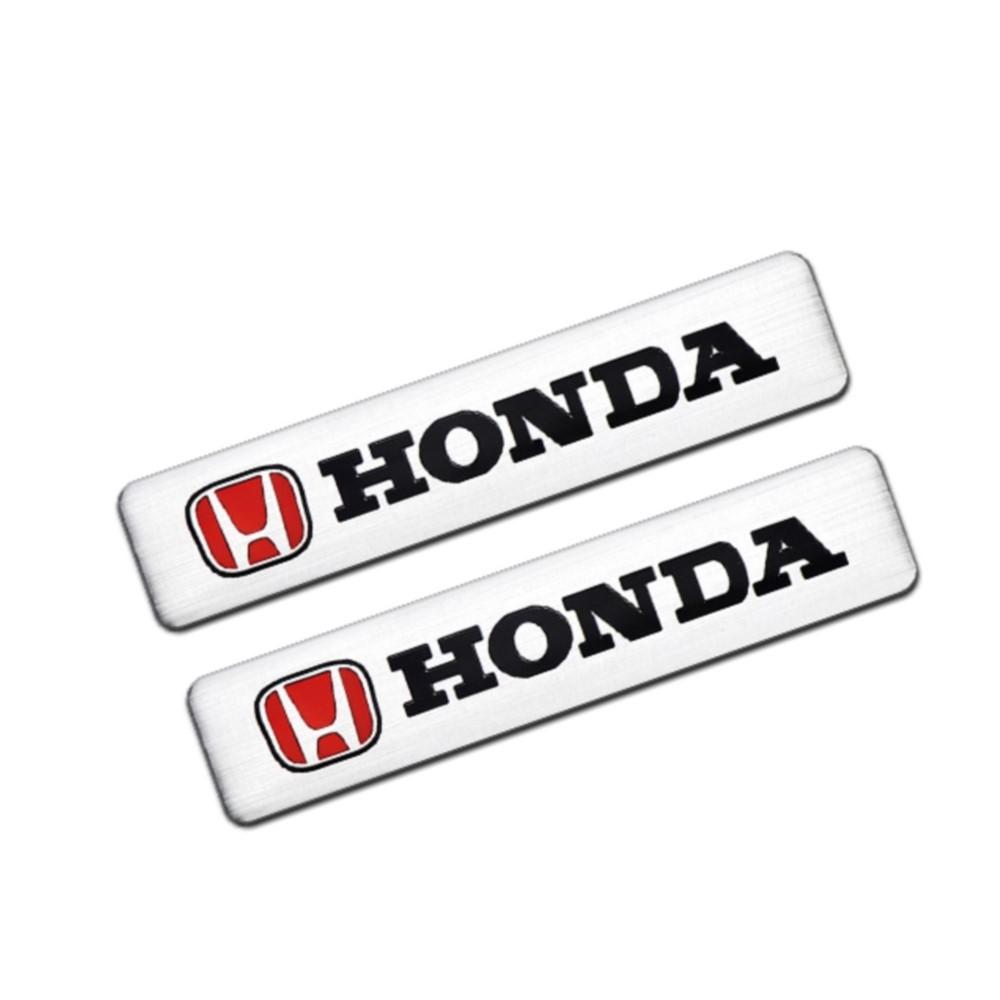 1/2Pcs Aluminum Badge Car Body Fender Decoration Trunk Side Window Sticker For Honda Fit Civic CRV City Jazz Accord CR-Z VTEC RF6