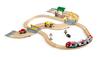 BRIO WORLD Rail & Road Travel Set [33-Piece Set] for Ages 3+ (Wooden Train with Rails) 33209
