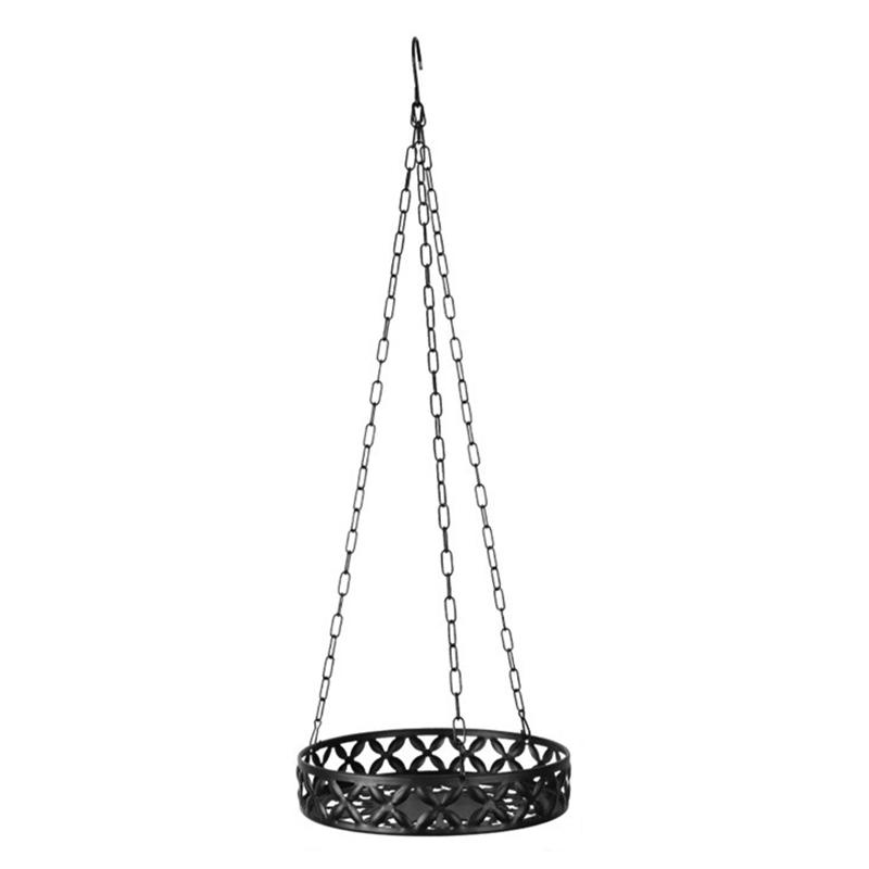 

001-DL-01 Iron Hanging Flower Pot Indoor Outdoor Balcony Potted Plant Display Basket B