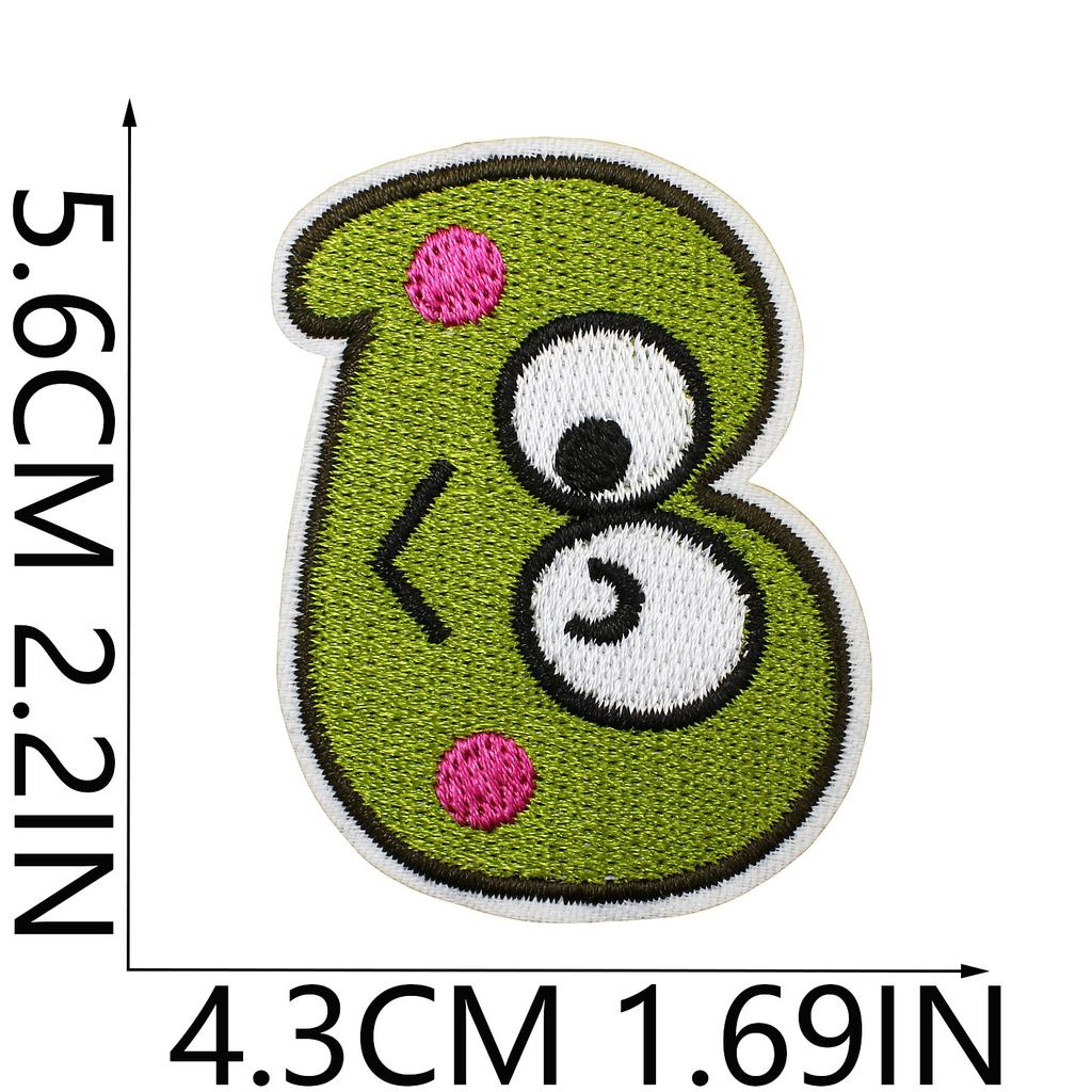 Animated Kitten Embroidery Cloth Sticker, Clothes Bag Decoration, Puppy Letter Computer Embroidery Label, English Letter Patch Sticker