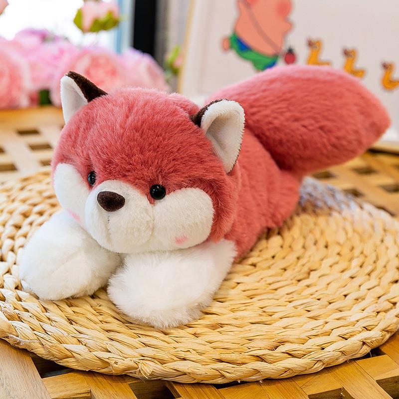 Plush Cartoon Animal Toys Fox Stuffed Dolls Zoo Souvenir Kids Birthday Gift