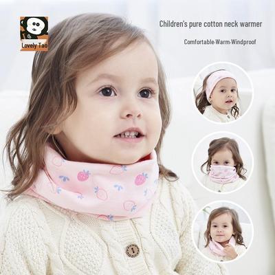 Kids' Pure Cotton Multifunctional Scarf and Neck Warmer: Windproof Hat, Gaiter, and Face Mask for Autumn/Winter