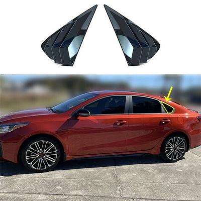Glossy Black Car Side Vent Window Louver Covers Trim For 2019-2022 Kia Forte K3