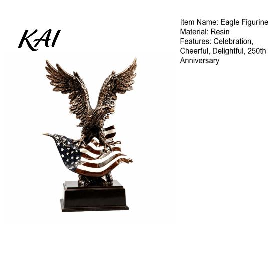 Freedom Symbol Desk Ornament 250th Anniversary USA Eagle Statue, Patriotic Resin Bald Figurine, Unique Commemorative Gift 1776 2026 250 Years
