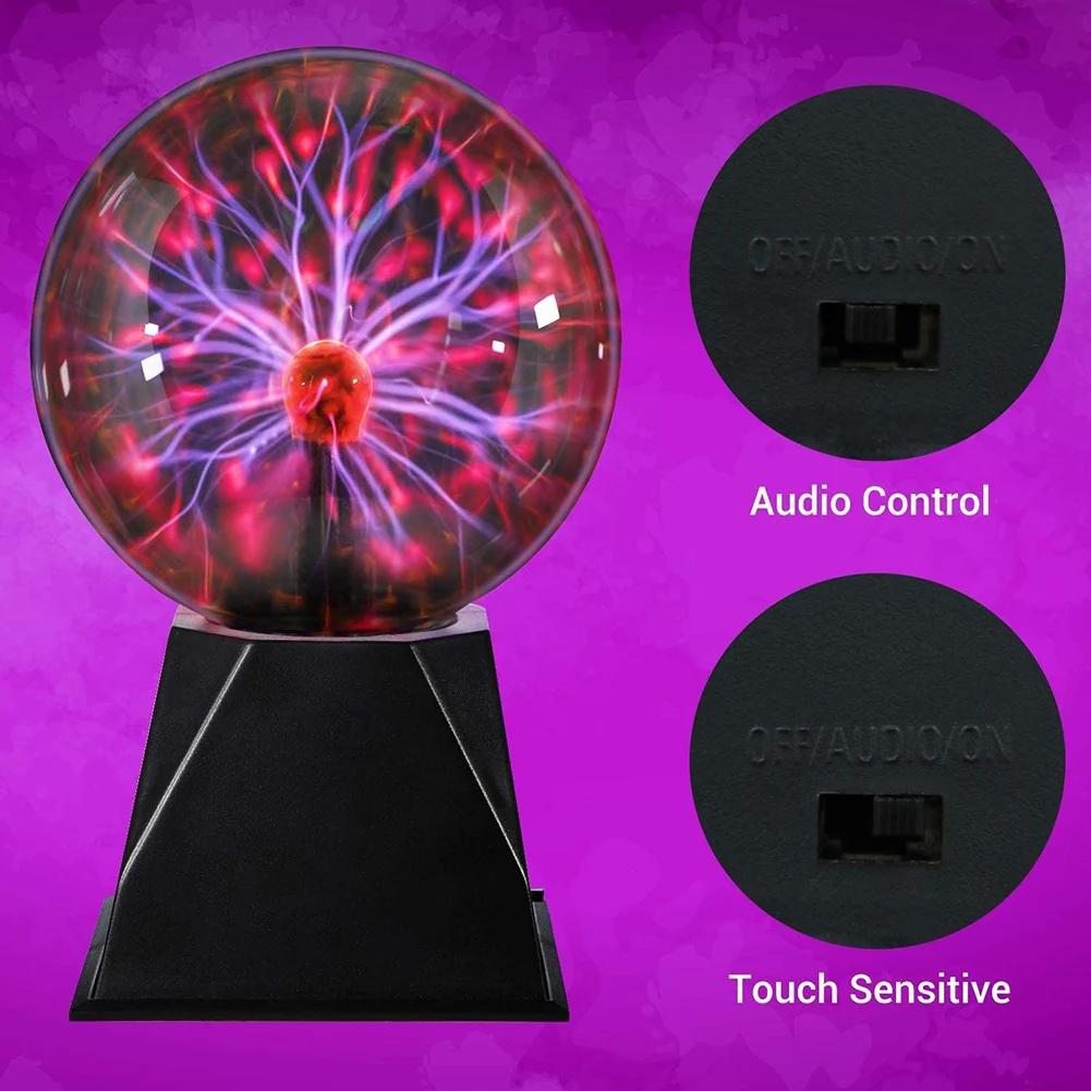 3/4/5/6/8 inch Magic Plasma Crystal Ball Touch Lamp LED Night Light Room Decoration Creative Birthday Christmas Gifts for Kids
