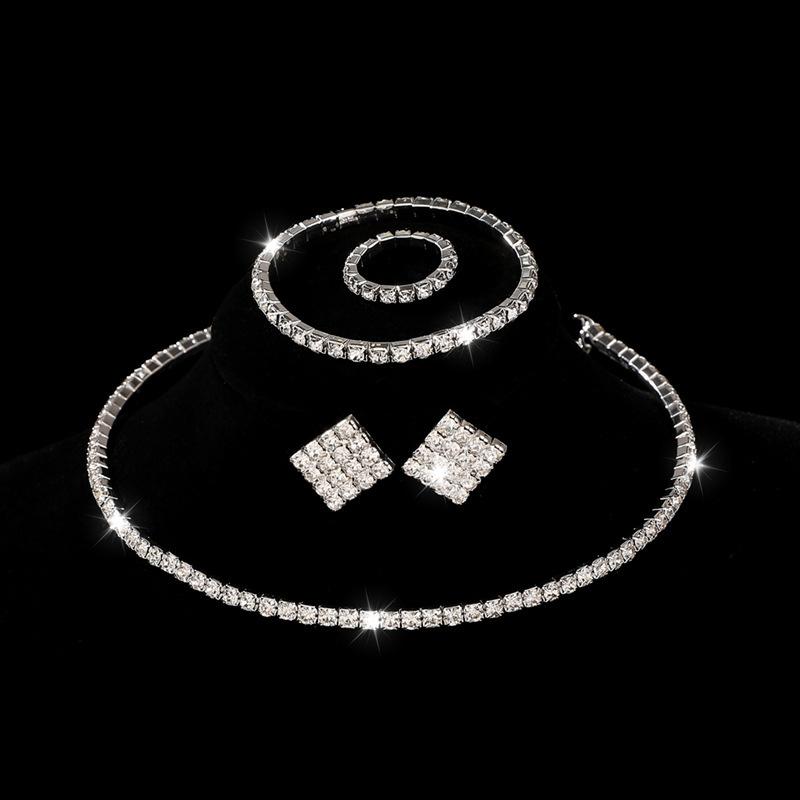 Fashion Jewelry Full Diamond Rhinestone Multi-layer Multi-row Collar Bridal Crystal Collar Short Collar Necklace