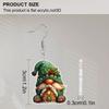 2D Flat Christmas Acrylic Earrings Decoration Green Gnome House Design Pendant Jewelry Ladies Christmas Gift