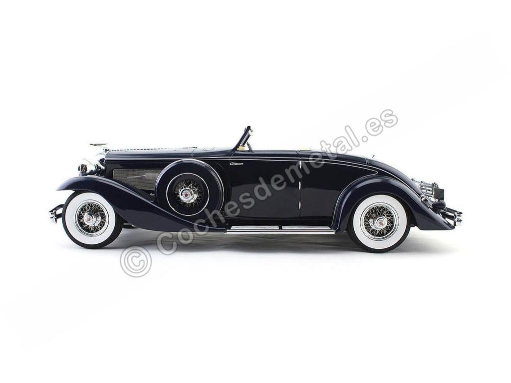 Minichamps Scale Duesenberg SJN Supercharged Convertible Coupe 1936 Dark Blue 1/18 [Resin]