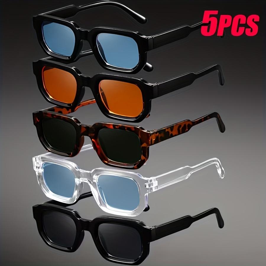 New Men Vintage Rectangle Frame Sunglasses Fashion Retro Sun Glasses Luxury Brand Design Glasses UV400 Eyewear Women Goggles