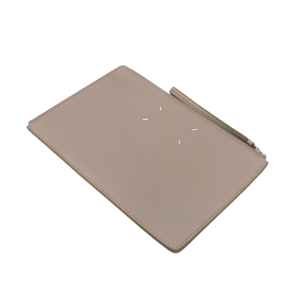 Used Zip Strap Pouch (65992) SA1TT0004 P4746 T8135 7931 L-shaped Zipper Business Bag, 4 Stitches, Gray, Men's from