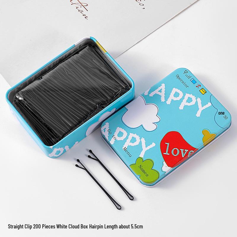 50-200 Pcs Black U-Shaped Bobby Pins & Flat Hair Clips for Hair Styling