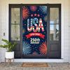 National Anniversary Display Red Blue Color Scheme USA 250th Backdrop Patriotic Celebration Background Firework Elements