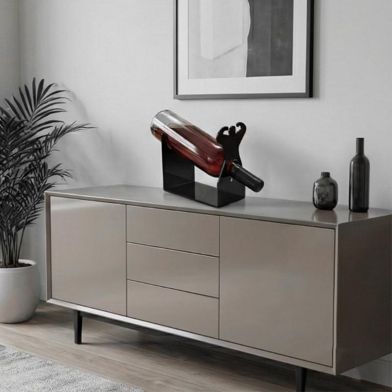 Sturdy Acrylic Wine Holder For Desktop Preventing Wine Bottle Tipping Ensuring Safety For Home Use