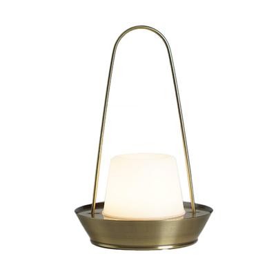 BALCON LED Light, Rechargeable, Dimmable, Ambient Lighting for Living Room, Dining Room, Bedroom, CANELE LANTERN, Antique Brass
