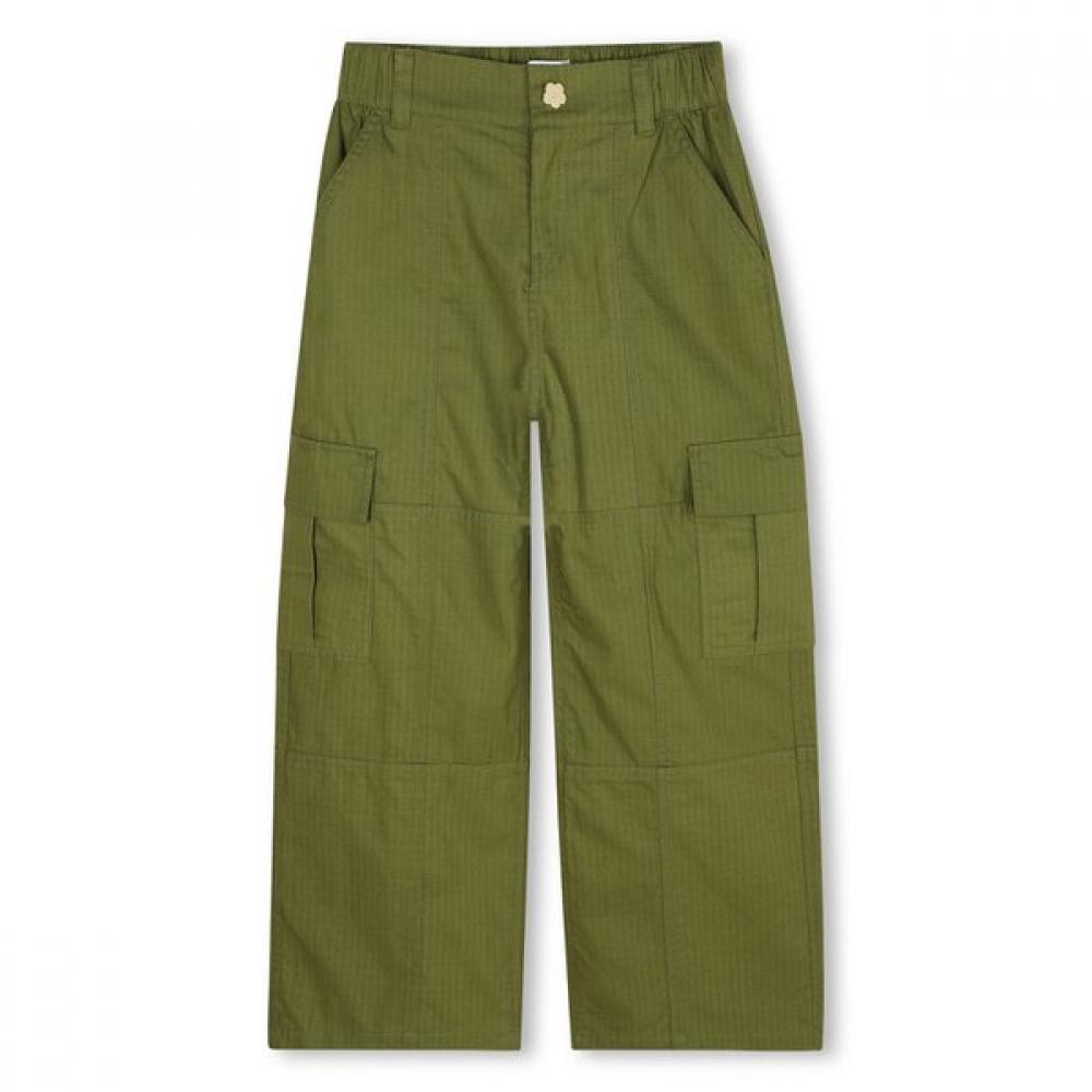 Kenzo Kids Wonder Space Cotton Cargo Pants 14age Z256agp421 Khaki/14 Age