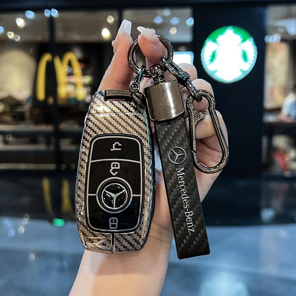 RPO5 Car Key Case Cover for Mercedes Benz E C S GLC Class E200 E400 E63 W213 S550 S560 C260 A200 Key Shell Protector