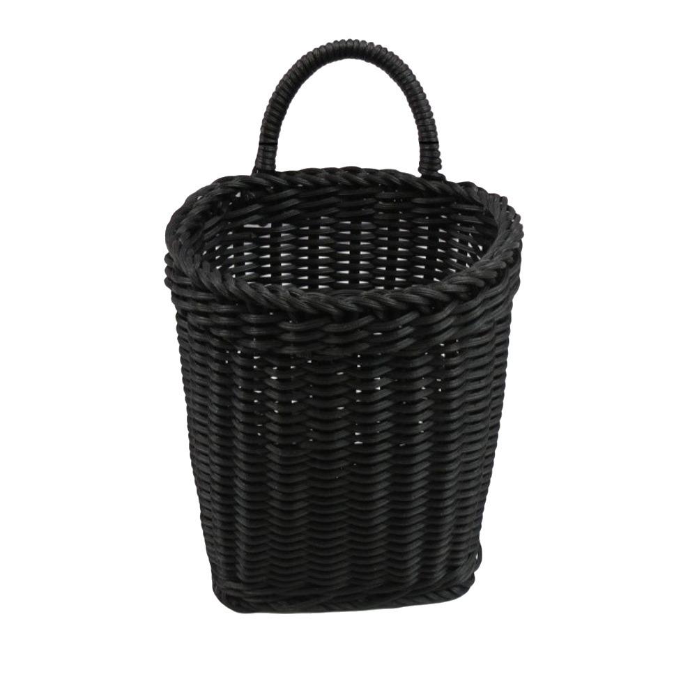 Imitation Rattan Woven Fruit Basket Wall Mounted Wall Basket Decor Camping