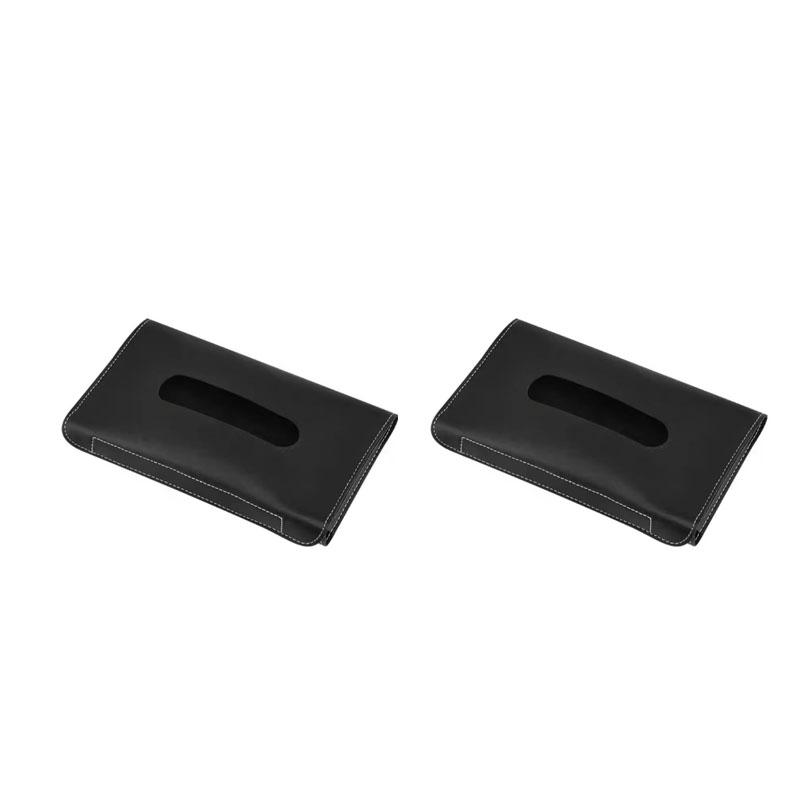 1/2/3pcs Interior Decor PU Leather Car Tissue Holder Universal Soft Car Tissue Box Creative Elegant Car Sun Visor Vehicle Use