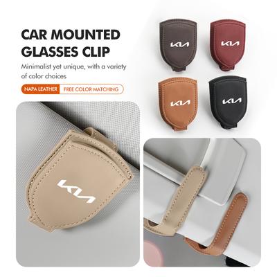 For Car Glasses Holder Sun Visor Sunglasses Clip Card Accessories Rio K5 K2 Sportage Ceed Sorento Picanto Stinger Soul