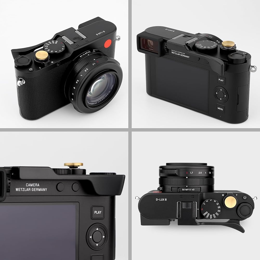Haoge Metal Thumb Up Grip for Leica D-LUX 8 Camera Digital Accessory THB-D8B Hot Shoe Thumb Up Rest Support Hand Grip