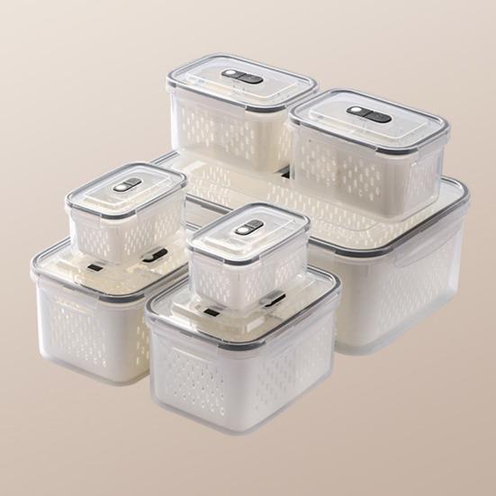 Fruit Storage Boxes for Fridge Leak-proof Produce Containers with Removable Colander And Divider Food Container for Vegetables And Fruits Meal Prep