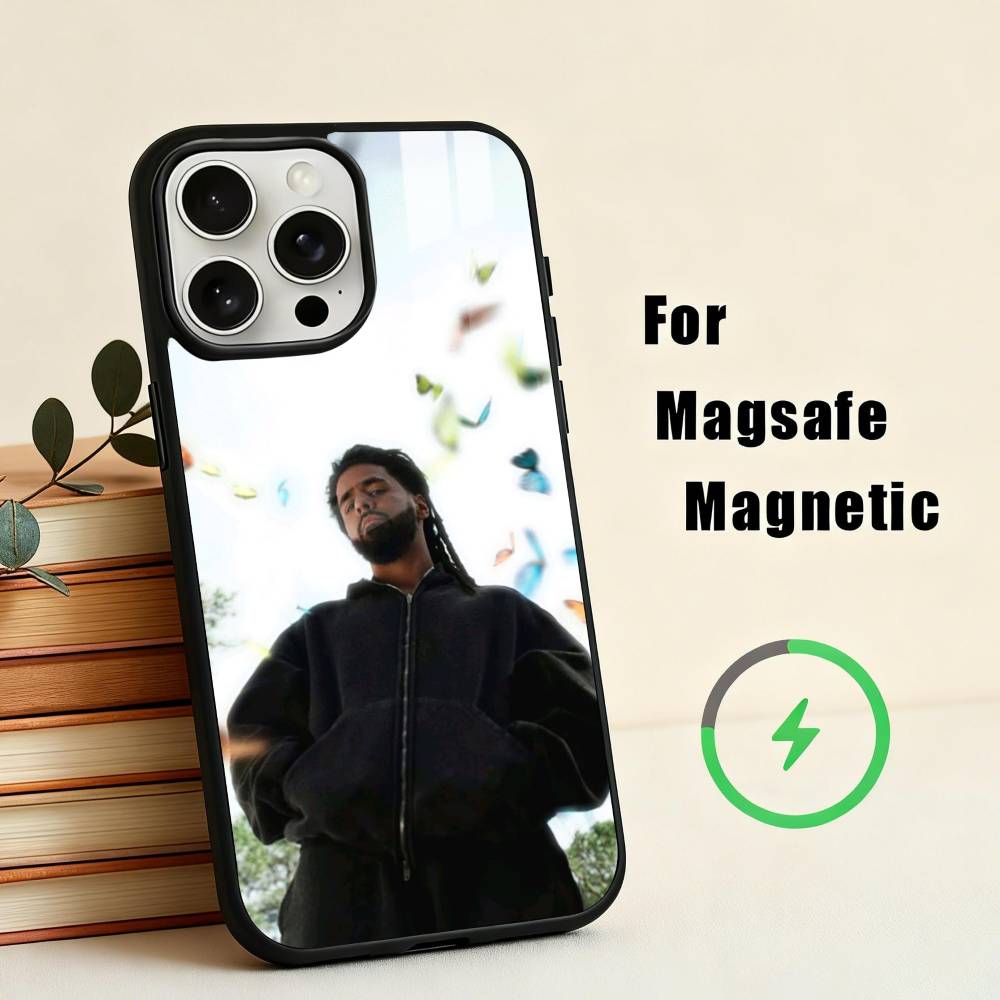Rapper Singer J-J C-Cole-E  Phone Case For iPhone17,16,15,14,13,12,11 Plus,For Magnetic Wireless Charge Cover
