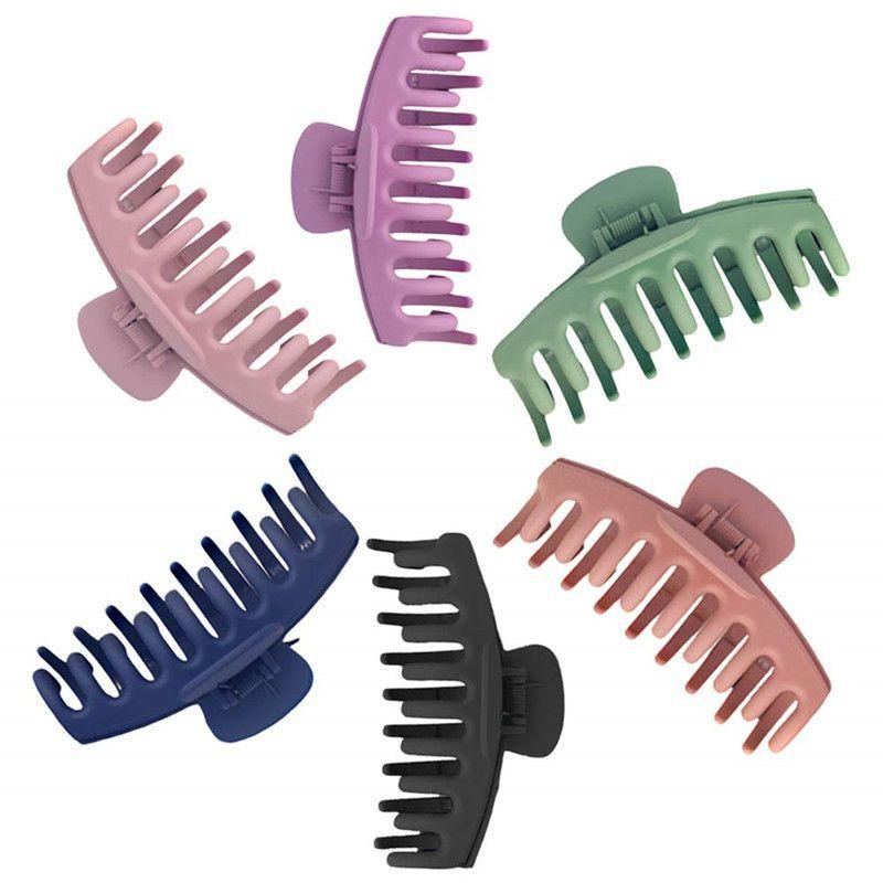 Elegant Large Size Lady Hair Claw Clips For Women With Interlocking Teeth Design